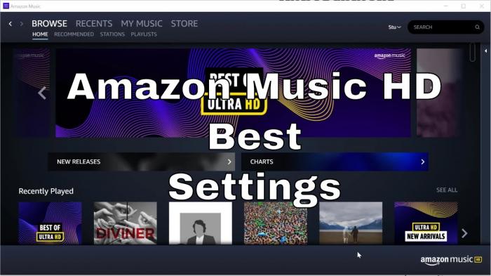 Maximiser les paramètres audio sur Amazon Music HD-1